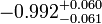 -0.992^{+0.060}_{-0.061}