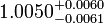 1.0050^{+0.0060}_{-0.0061}