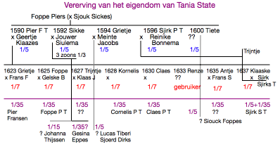 Schema erfdelingen tania bezit