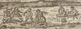 Dood vee, detail prent uit 1745