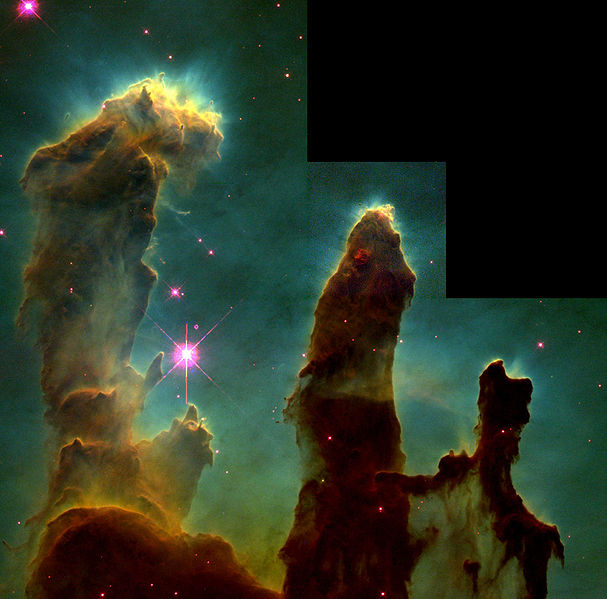 Pillars of Creation in Eagle Nebula (From HST)