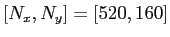 $ [N_x,N_y]=[520,160]$