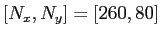 $ [N_x,N_y]=[260,80]$