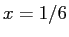 $ x=1/6$